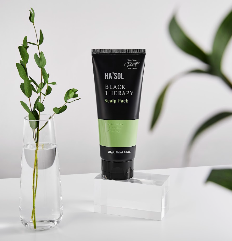 Mặt Nạ Da Đầu Ha'sol Black Therapy Scalp Pack – Tẩy Tế Bào Chết & Nuôi Dưỡng Nang Tóc Khoẻ Mạnh 200g
